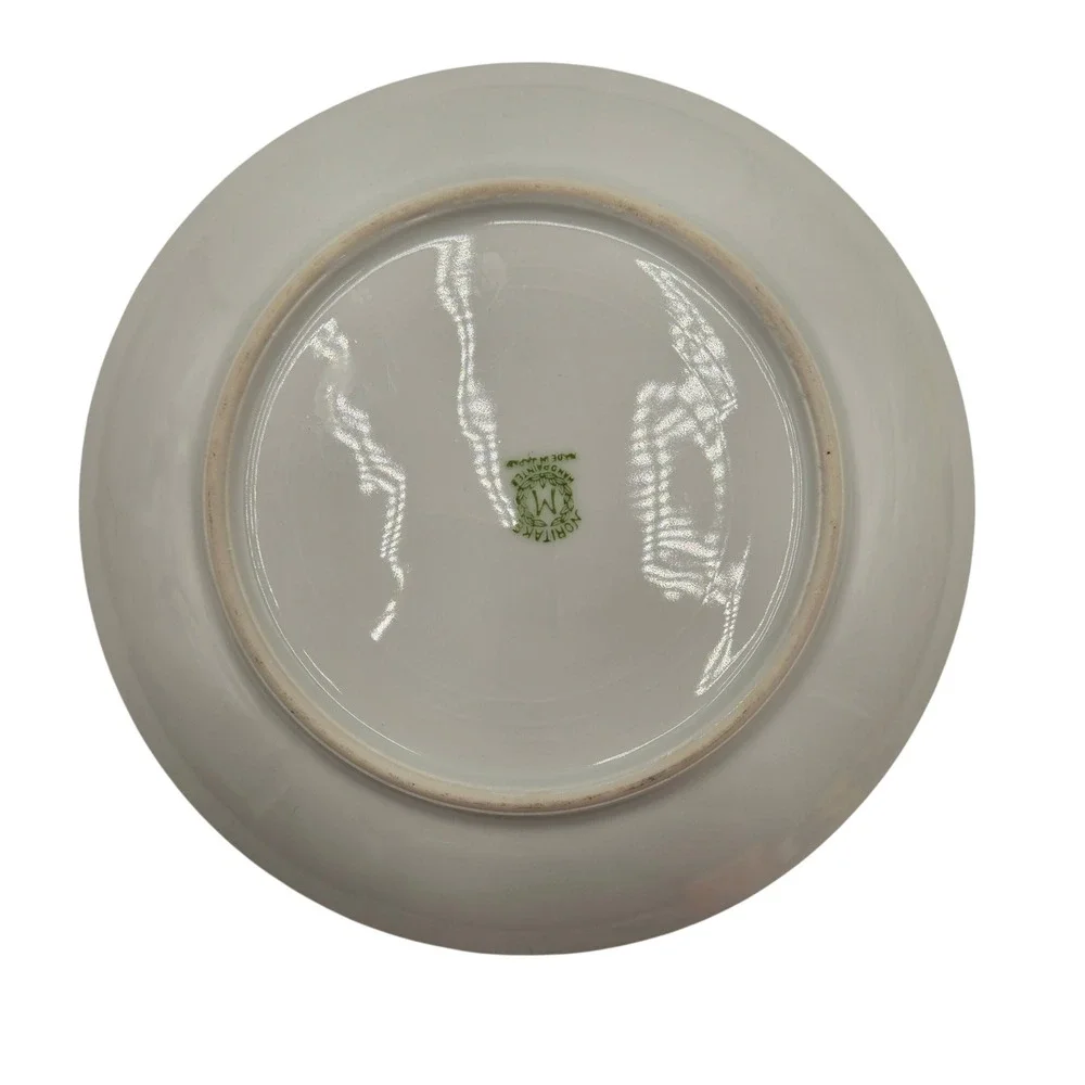 Vintage Noritake Hand Painted Lusterware Cottage Landscape Plates Set of 6 Japan